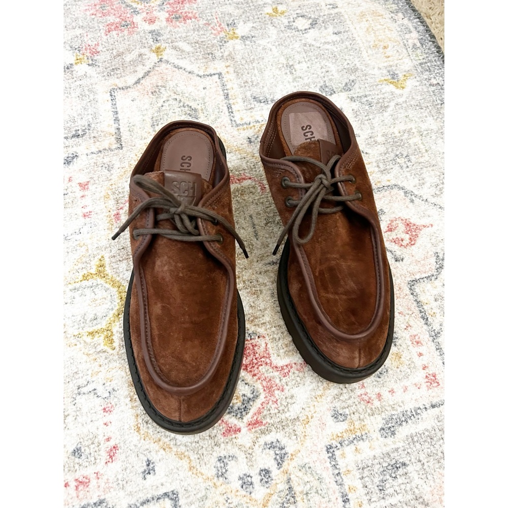 New Free People Schutz Cia Suede Loafer Mules - Picture 4 of 6